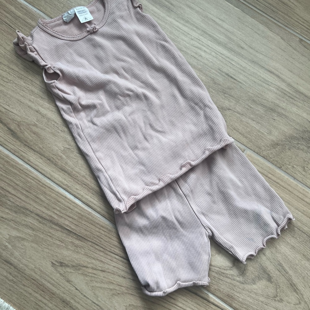 Jamie Kay Ruffled Pajama Set in Light Pink